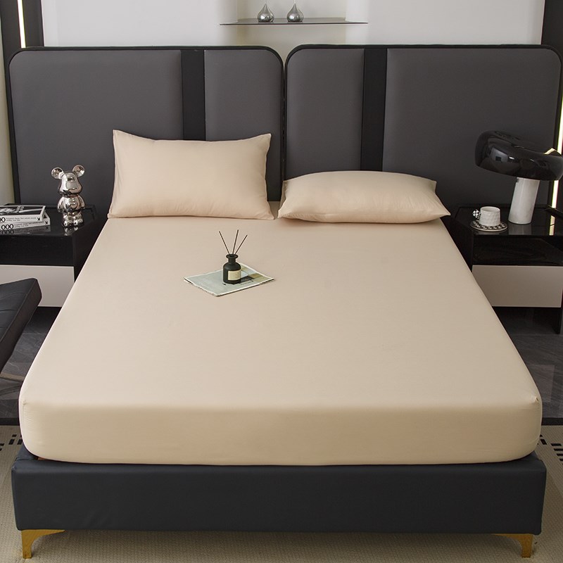 2025新款水洗棉防移位床罩可机洗床笠纯色磨毛床笠