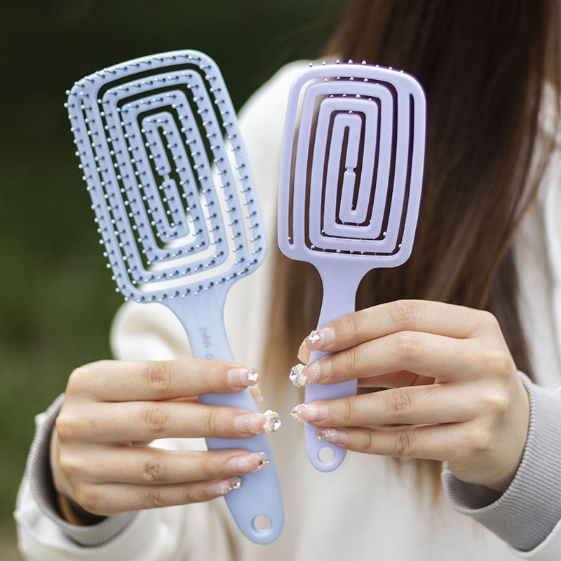 lolola萝萝拉湿发梳子镂空弹力按摩梳干湿两用蓬松不卡防水