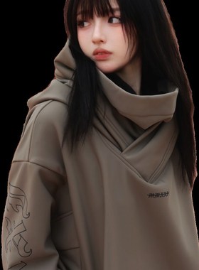 MMXXi滑雪卫衣防水防风加厚女上衣暖宽松滑雪服白色灰色套装新款