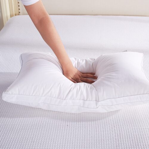 五星级酒店枕头羽丝绒枕超软成人枕芯单人全棉护颈椎枕一对拍2只