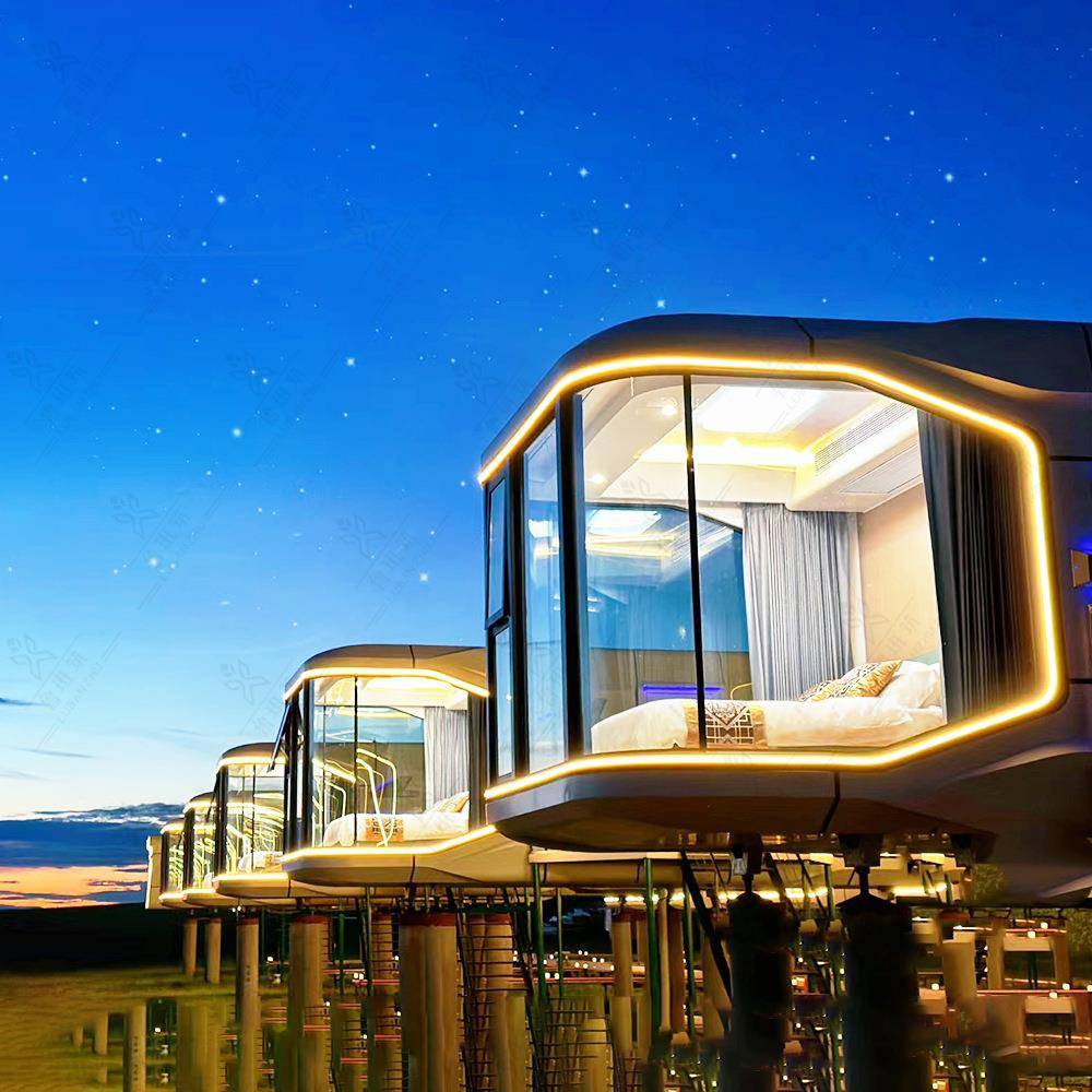 网红便民服务驿站钢结构集装箱移动房屋城市社区苹果仓接待中心