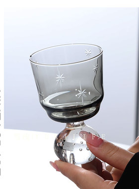 灰色里流淌着爱做梦的星星中古韩式星空杯子酒杯水晶香槟杯