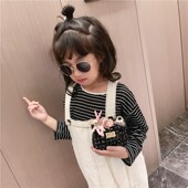 小孩包包可爱小挎包公主风女孩子单肩包呢子小花宝宝零钱包链条包