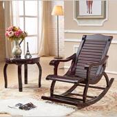 嘉木堂实木摇椅摇椅藤椅椅子摇椅家用老人椅阳台椅躺椅休闲户外椅