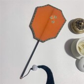 舞蹈扇 儿童成人夏季 团扇印花古风流苏扇子女式 汉服中国风旗袍古装