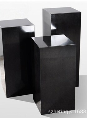 创意家饰石材工艺品酒店样板间雕塑摆件展台大理石摆台底座基座