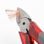 釰 水口钳小斜口钳子斜嘴偏口水钳电子水口剪6寸钭口软线细丝剪钳