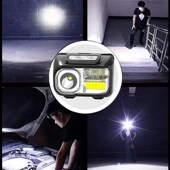 头灯感应强光可充电头戴式 超亮远射家用户外钓鱼灯矿灯防水手电筒