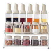 厨房调料盒套装 轻奢调料瓶玻璃调味罐家用盐味精收纳盒油瓶组合装