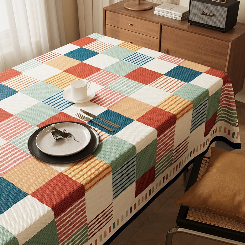 美式复古餐桌布防水防油防烫免洗桌垫2025新款轻奢高级感茶几盖布