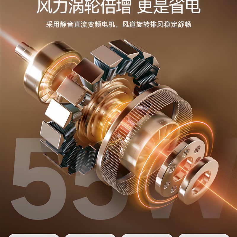 中世纪风格吊扇灯客厅风扇灯新中国风复古大气无声护眼餐厅灯2025