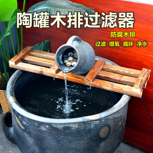 陶瓷圆鱼缸过滤器循环家用流水器小型三合一静音增氧吸便过滤设备