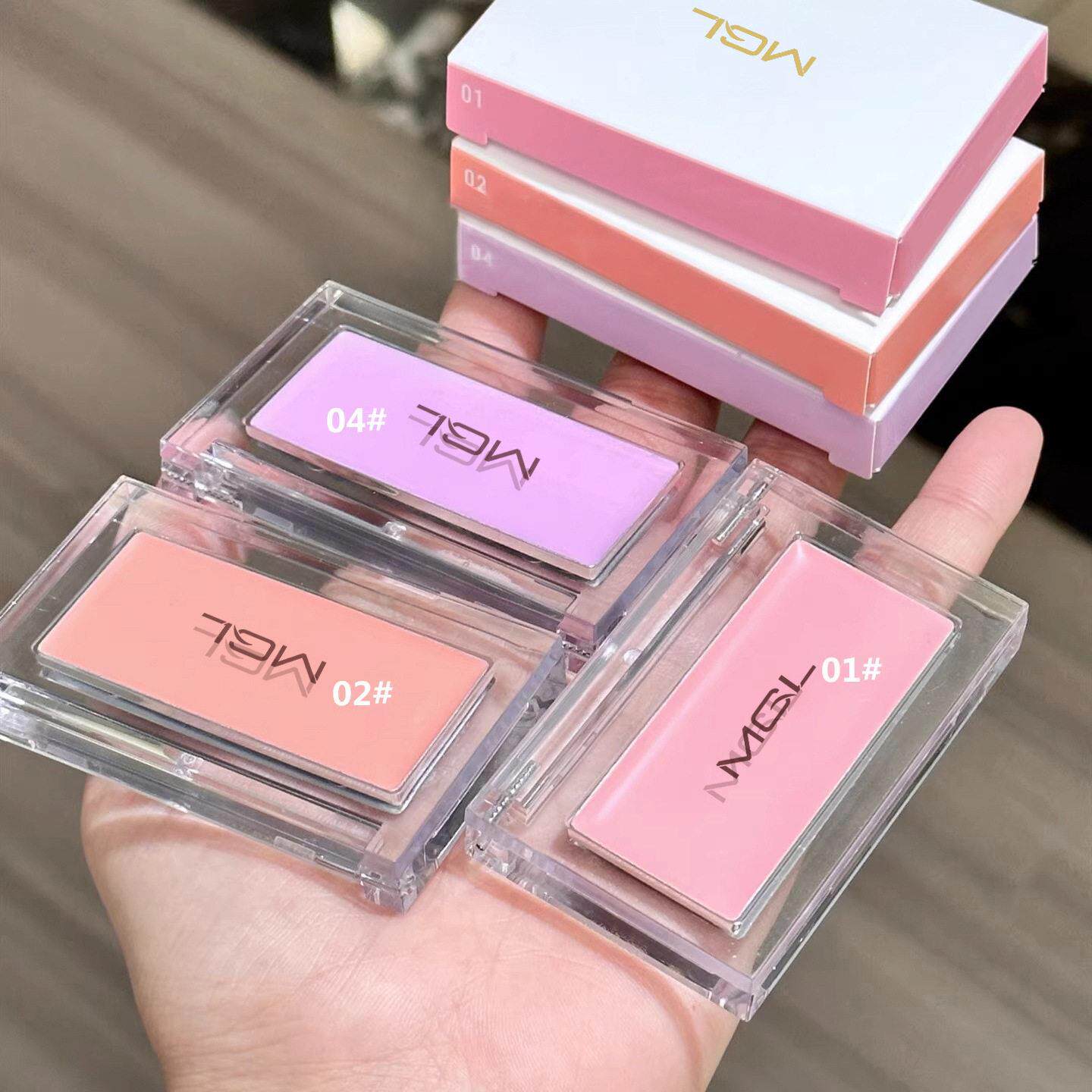 MGL单色小冰块腮红膏眼影 提亮修容显色持色自然细腻元气学生胭脂