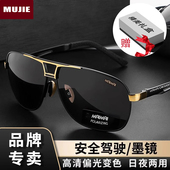 日本进口MUJIE日夜两用偏光太阳眼镜开车司机墨镜防紫外线钓鱼
