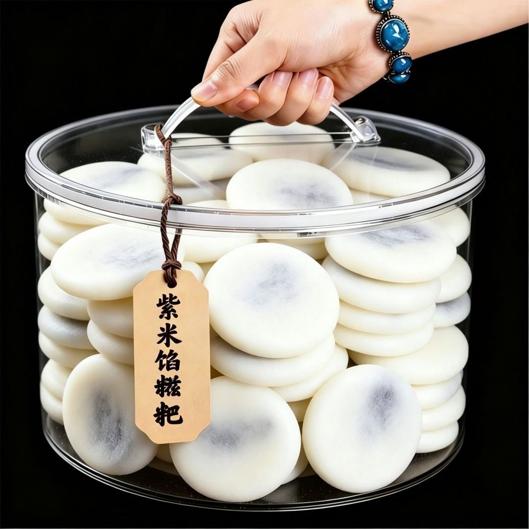 紫米馅糍粑】夹心手工糍粑纯糯米年糕湖南湖北特产早餐传统糕点