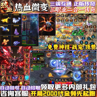 热血微变三职业传奇手游内部福利二合一神技战宠传奇游戏三端互通