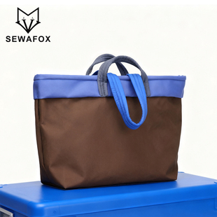 SEWAFOX/塞瓦狐小众设计手提包女大容量旅行帆布单肩高级感托特包