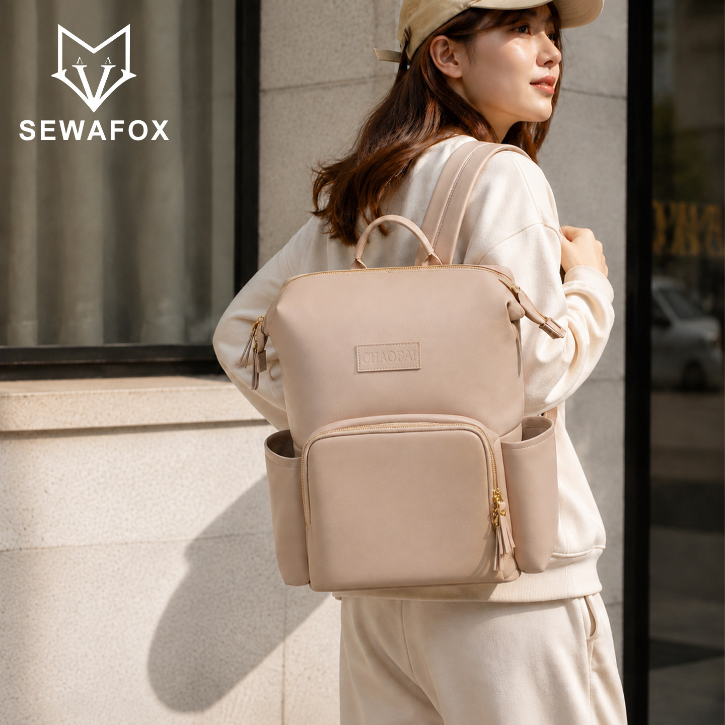 SEWAFOX大容量轻便妈咪双肩包