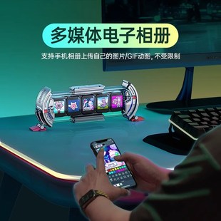 Divoom点音时光之门任意屏电子日历电竞桌面摆件科技时钟感辉光管