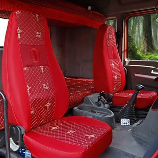 陕汽德龙新M3000座套F3000X3000L3000货车全包围坐垫卧铺布艺亚麻