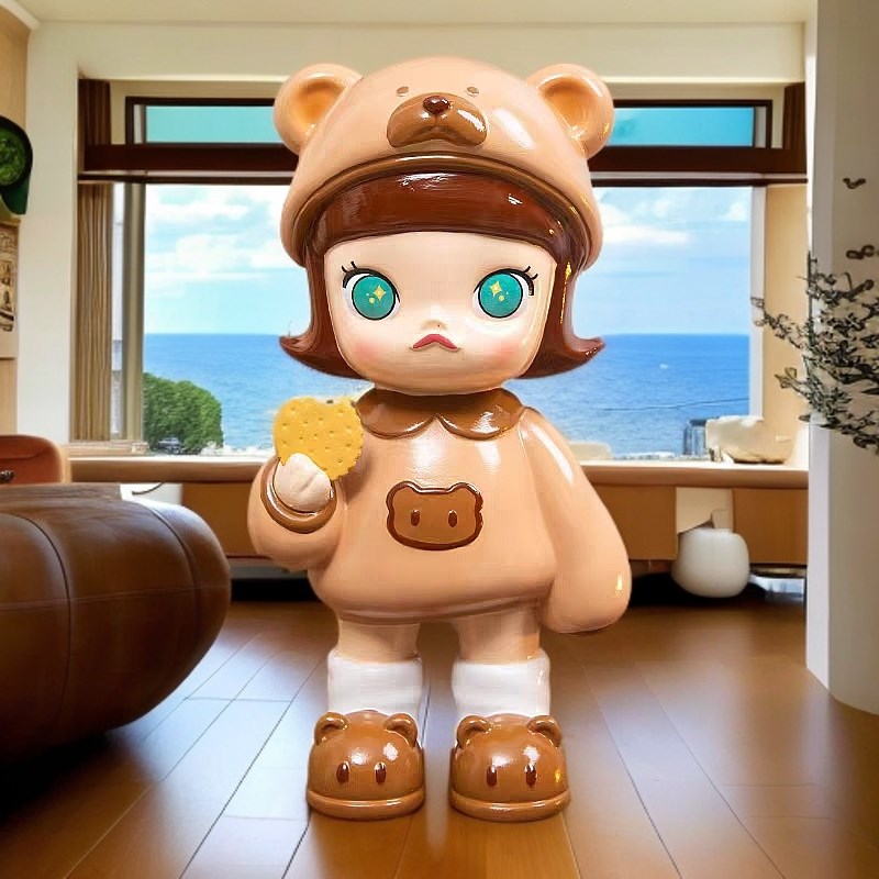 网红潮玩茉莉甜心饼干女孩系列公主客厅电视柜手办模型落地摆件