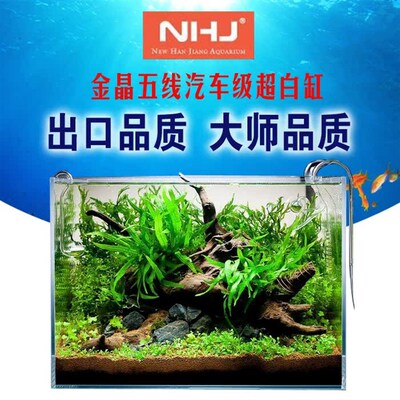 NHJ定制金晶五线超白玻璃鱼缸定做超白缸大中小型生态溪流原生缸