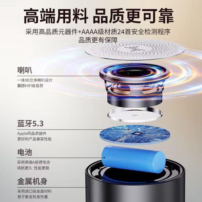 蓝悦A2S低音炮大音量蓝牙音响2024款无线迷你小型外出便携式音箱