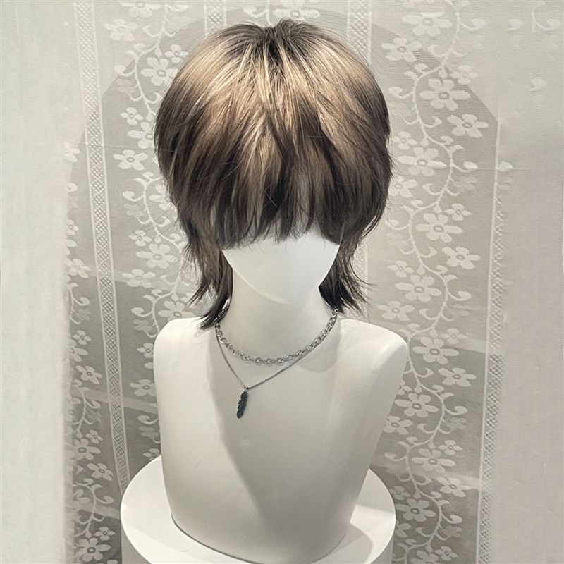 【泰国猫】狼尾假发男短发夏季薄款鲻鱼头男生短发彷全真发假发套