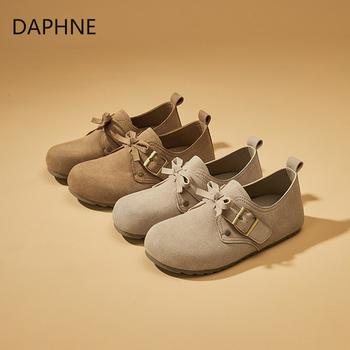 达芙妮2025新款复古平底勃肯鞋