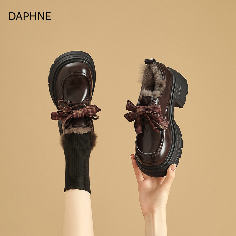 达芙妮厚底增高乐福鞋女款