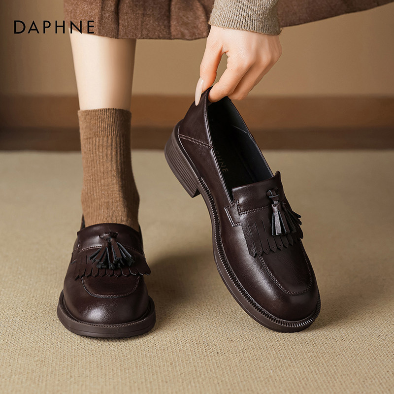 达芙妮女士厚底增高乐福鞋