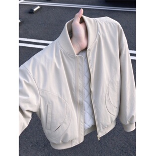 美式短款飞行夹克棉服男款秋冬季加厚保暖棉衣外套cleanfit棒球服