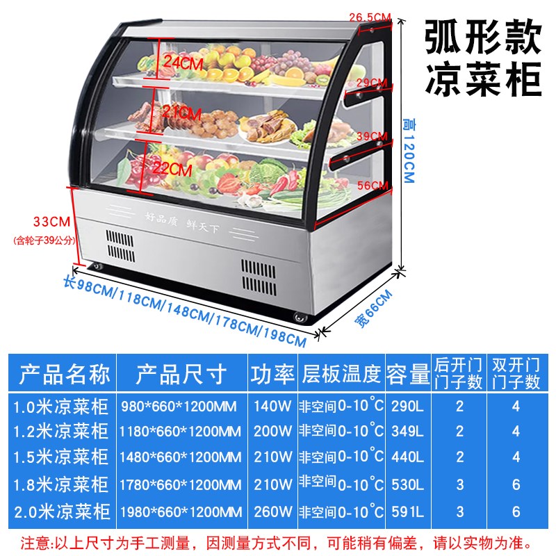 凉菜展示柜冷藏保鲜柜商用熟食卤菜鸭脖冰柜小型点菜冷鲜柜玻璃柜