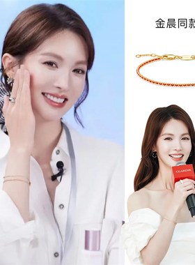 明星同款幸运编织红绳银手链女 本命年女款红色转运手绳小众首饰