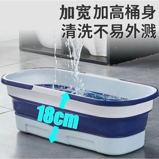 家用一拖净平板吸水拖拖地神器墩布拖布折叠 拖把桶免手洗2024新款