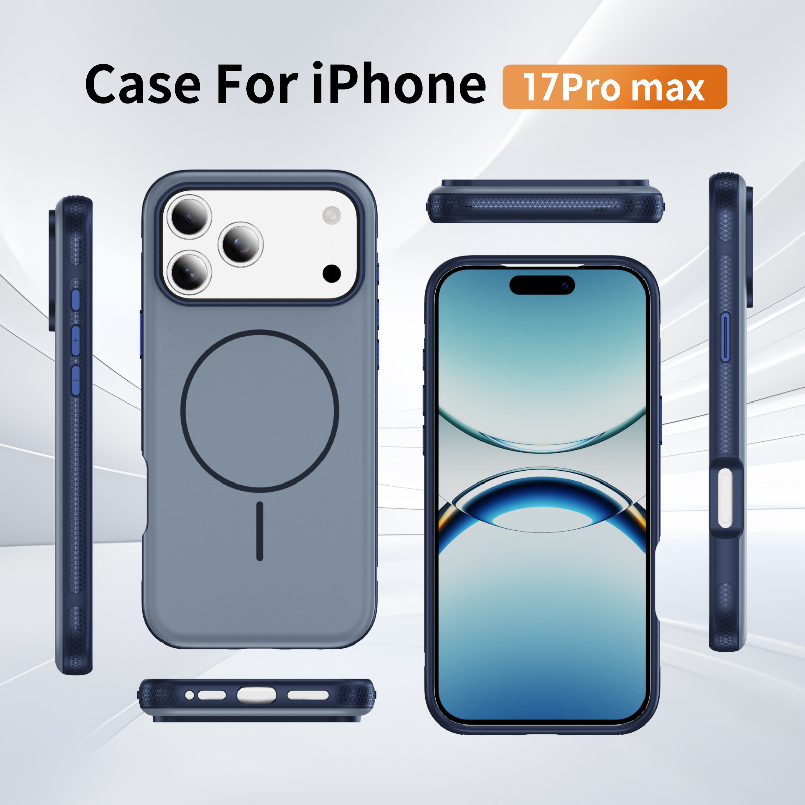 【殊色】适用苹果17手机壳灰白炫雅肤感iphone17promax新款细圈磁吸16pro防摔磨砂保护套简约小众网红17爆款
