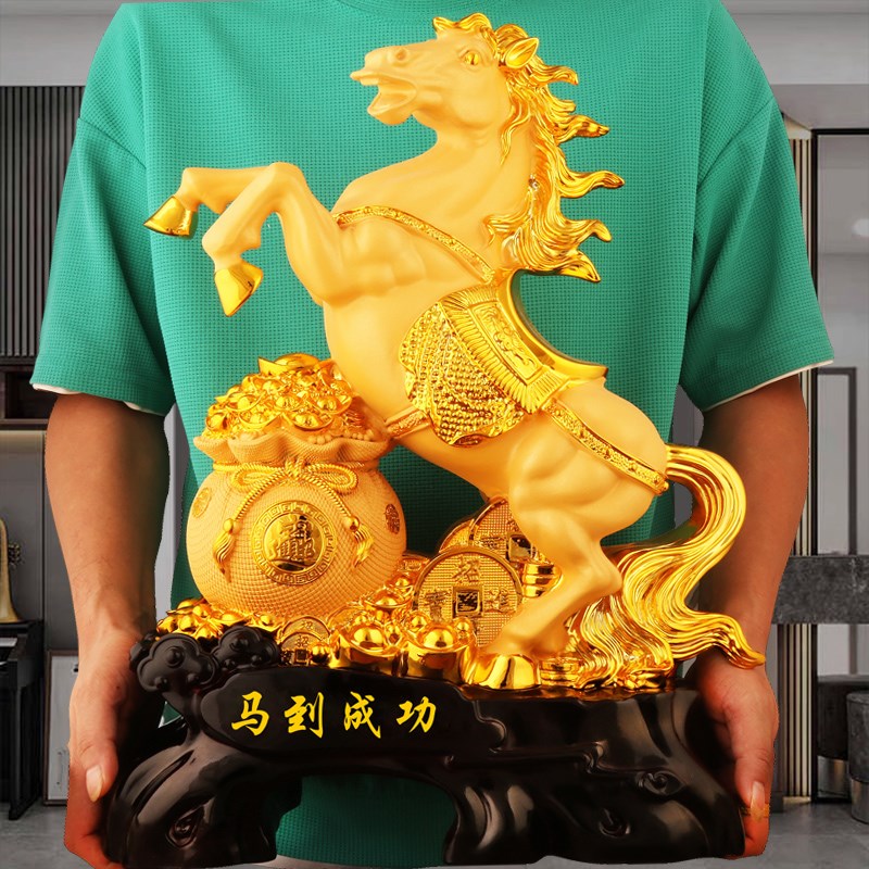 马到成功生肖马工艺品办公室招财乔迁开业礼品客厅酒柜装饰品