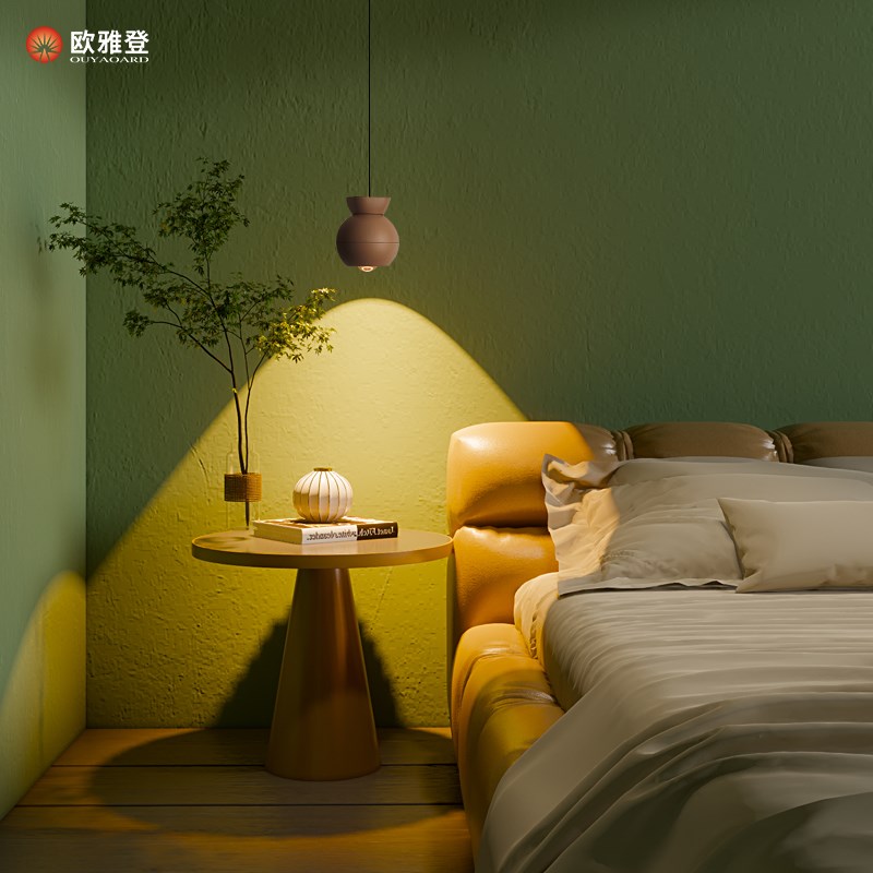 可升降卧室床头吊灯免布线房间护眼小吊灯现代创意磁吸吊线灯