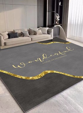 简约灰色地毯客厅耐脏易打理卧室床边毯家用隔凉防滑垫天津地毯