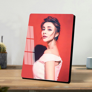 照片洗印定制水晶烤瓷摆台框婚纱照打印制作现代挂墙像框