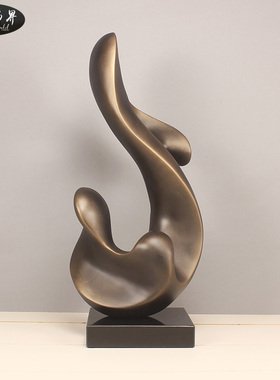 雕塑艺术品现代玻璃钢软装饰品高档样板房客厅抽象摆放件