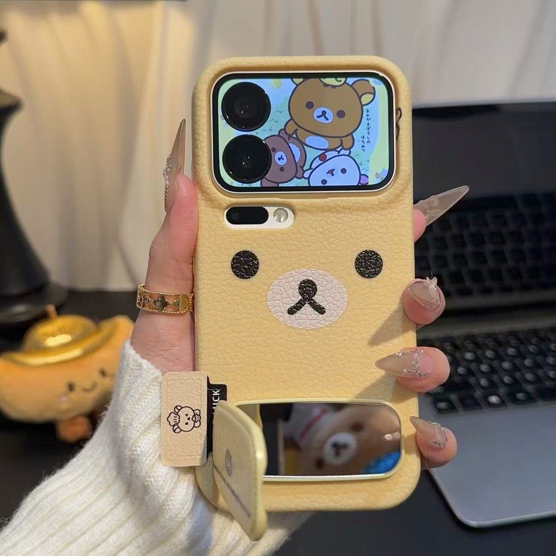 轻松熊表情支架新款适用苹果17Pro手机壳iPhone16max小米15华为mate80pura70k90note14荣耀500vivox100magic8,3C数码配件,手机保护套/壳,淘宝优惠券,粉丝福利购,淘宝优惠卷