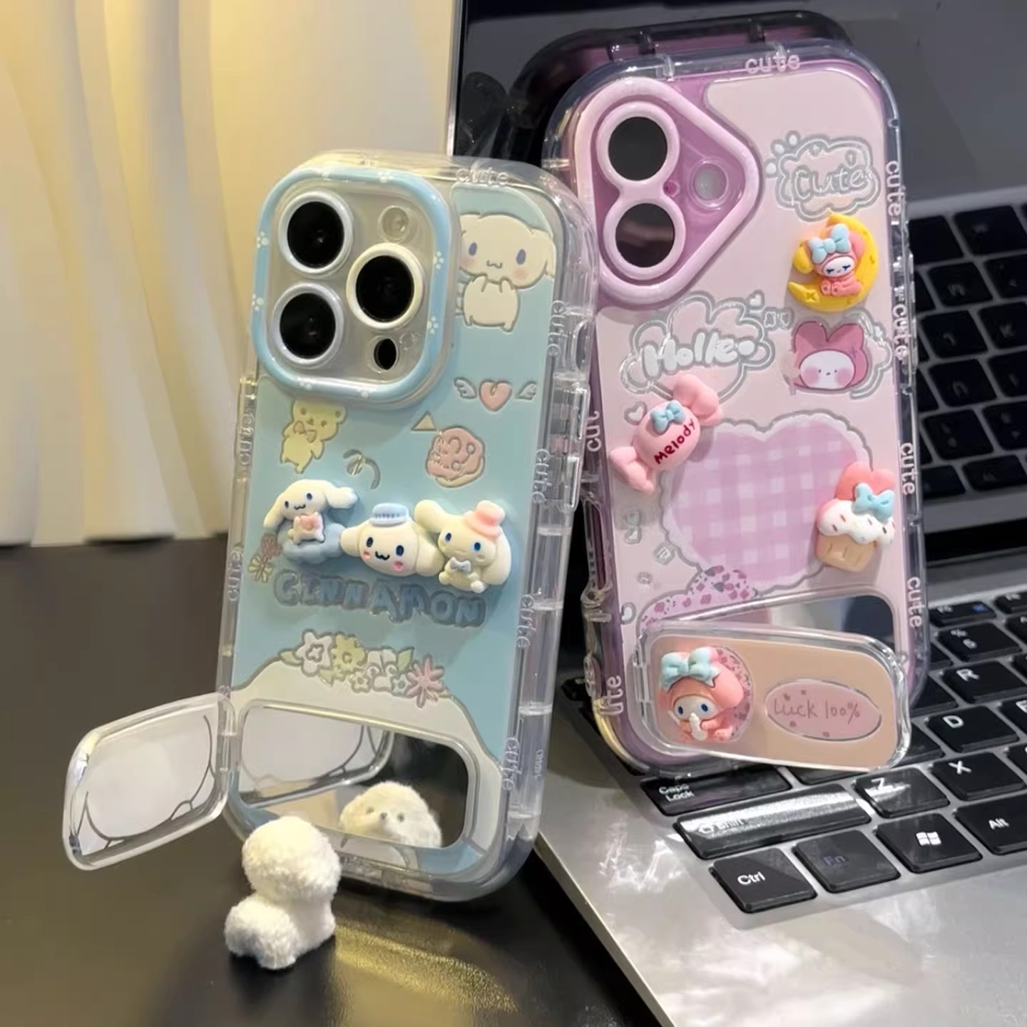 可爱美乐蒂玉桂狗支架新款适用苹果16Promax手机壳iPhone14pro小米15华为mate70pura80k60荣耀200opporeno13
