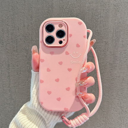满屏爱心笑脸新款适用苹果16Pro手机壳iPhone15max小米14华为mate70P60荣耀300x200k50OPPOReno13note12s20