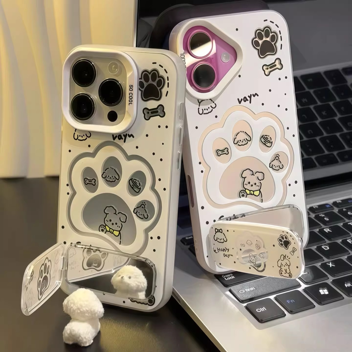 可爱镂空小狗爪子支架新款适用苹果16pro手机壳iPhone14max小米15华为mate70pura80k60opporeno13荣耀400x200