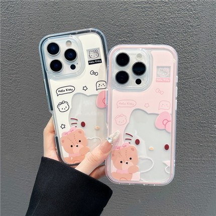 镂空凯蒂猫新款适用苹果17Pro手机壳iPhone16max12小米15华为mate80pura70k60reno14荣耀400x200nova13magic7