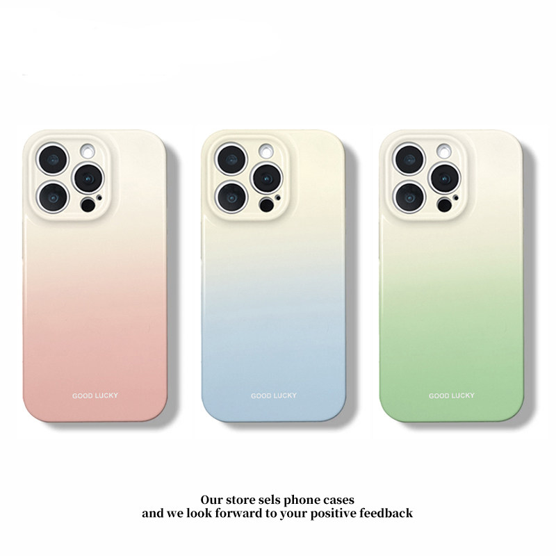 渐变晕染英文新款适用苹果17Promax手机壳iPhone16pro小米15华为mate80pura70k90nova14荣耀400x200一加ace5