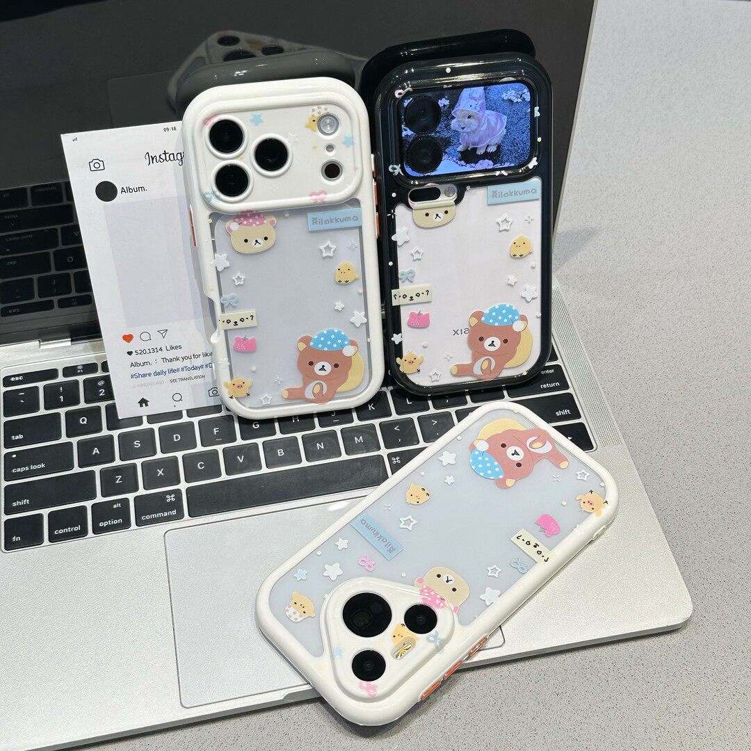 情侣睡帽轻松熊新款适用苹果17Promax手机壳iPhone16pro小米17华为mate80pura70k90note15reno14荣耀500x300