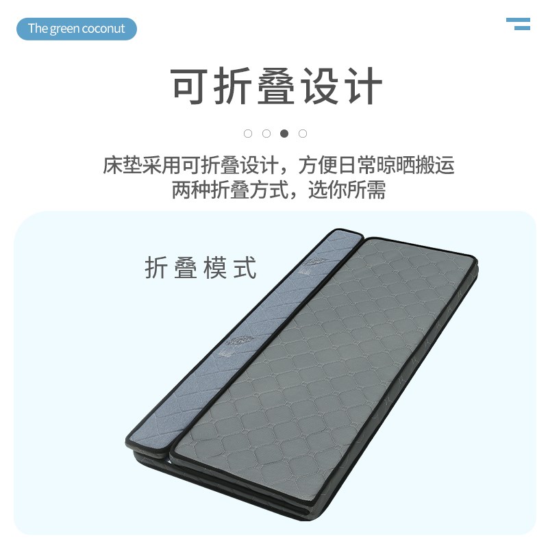床垫棕垫椰棕棕榈偏硬榻榻米床垫1.8m1.5米薄折叠经济型定做