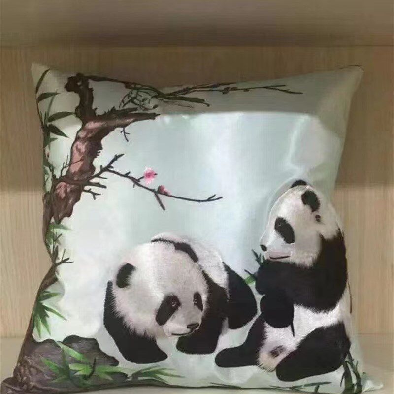 汉墨记国风苏绣抱枕国潮中式沙发客厅含刺绣靠枕大靠背垫